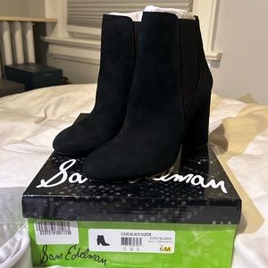 Sam Edelman Black Suede Booties
